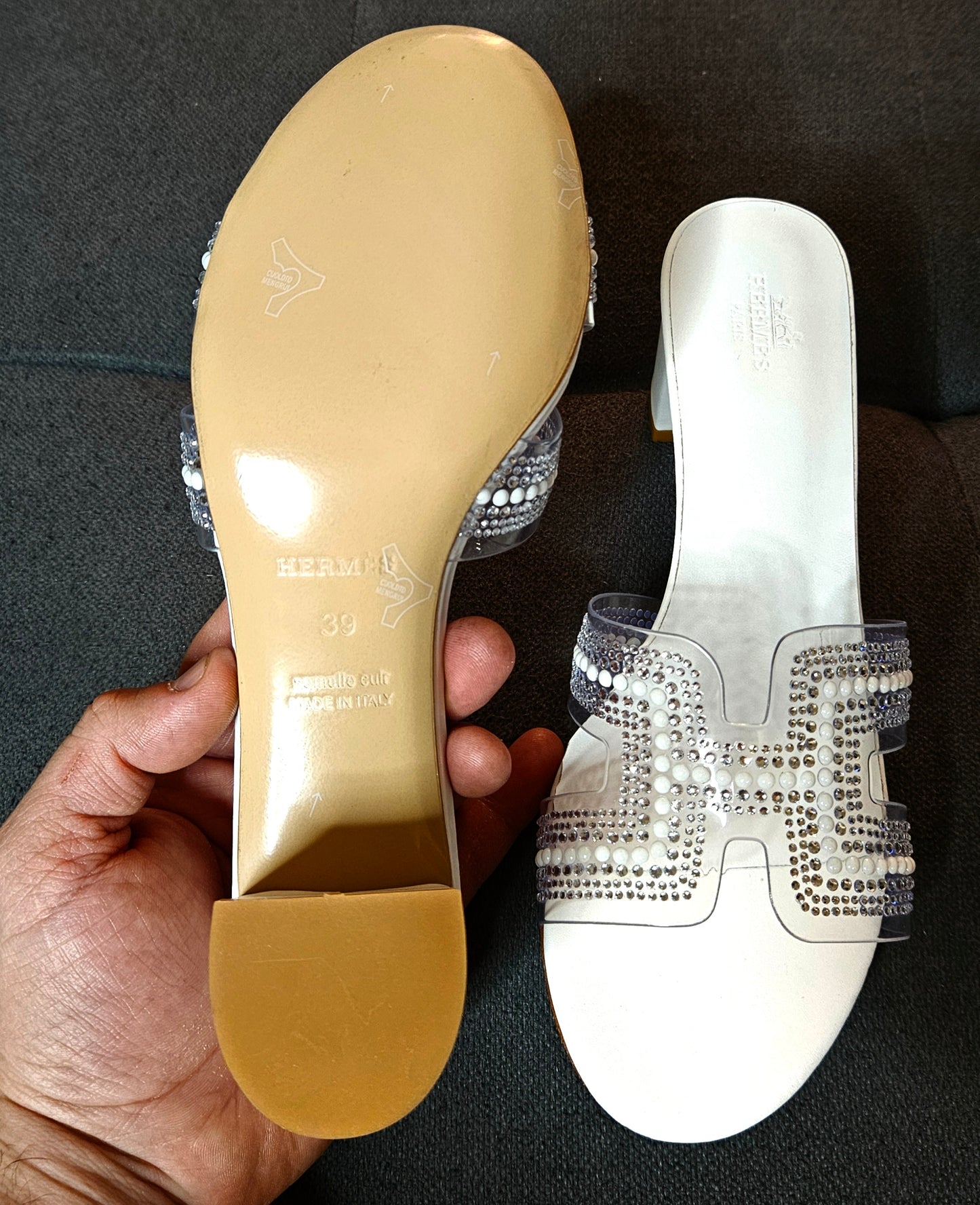 Zapatos de tacon bajo Hermes