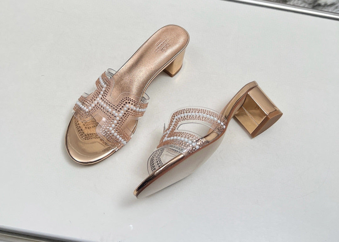 Zapatos de tacon bajo Hermes