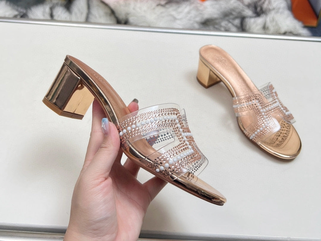 Zapatos de tacon bajo Hermes