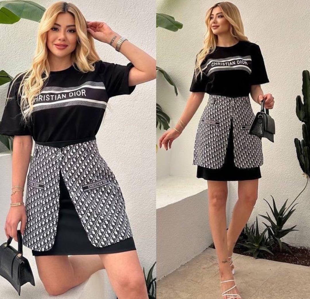 Camiseta larga con falda Dior