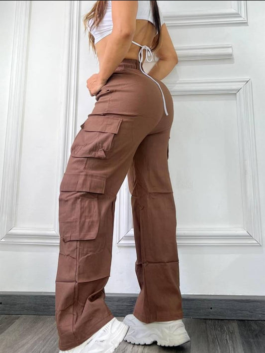 Pantalon cargo ancho