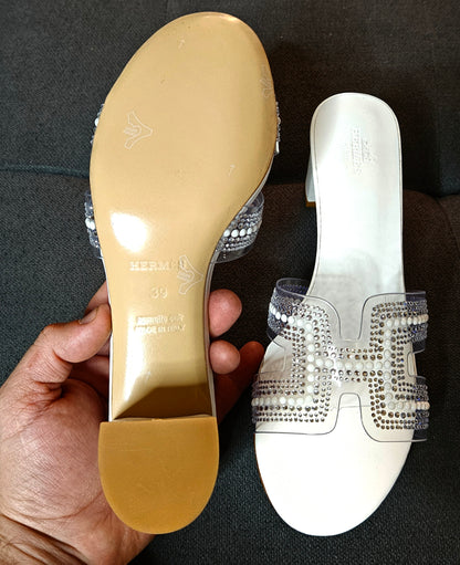 Zapatos de tacon bajo Hermes