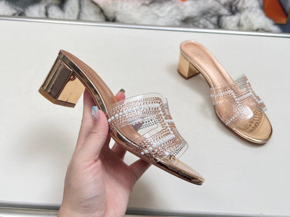 Zapatos de tacon bajo Hermes