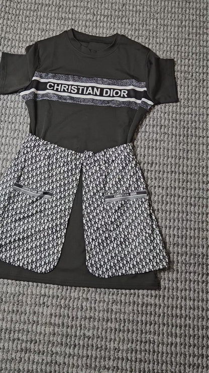 Camiseta larga con falda Dior