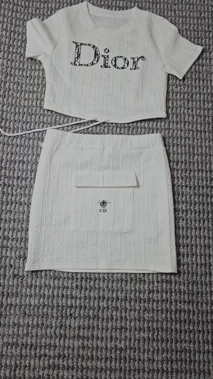 Conjunto de camiseta y falda Dior